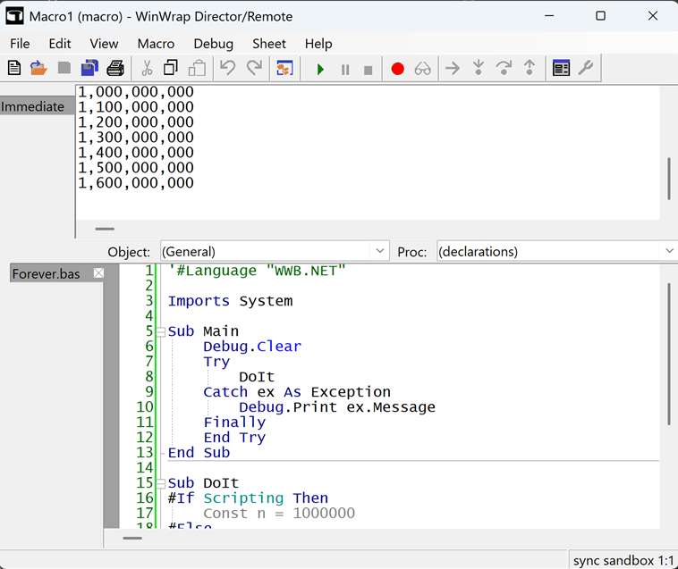 Running Script